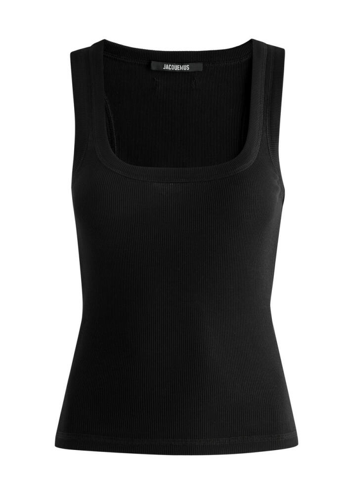 Jacquemus Le Debardeur Gros Grain Cotton Tank - Black Cover