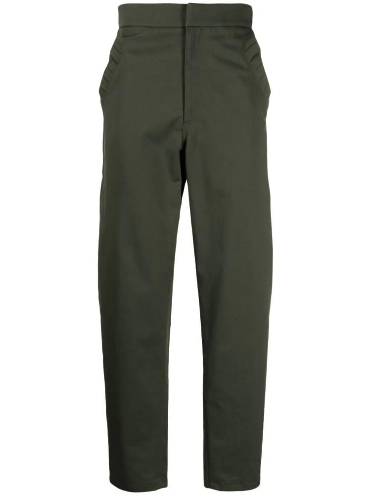 Ferrari colour-block-detail tapered trousers - Green Cover