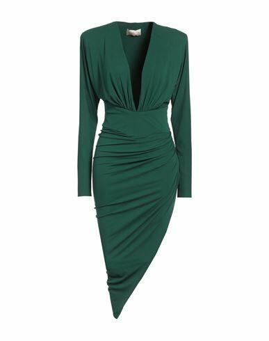 Alexandre Vauthier Woman Midi dress Green Viscose, Elastane Cover