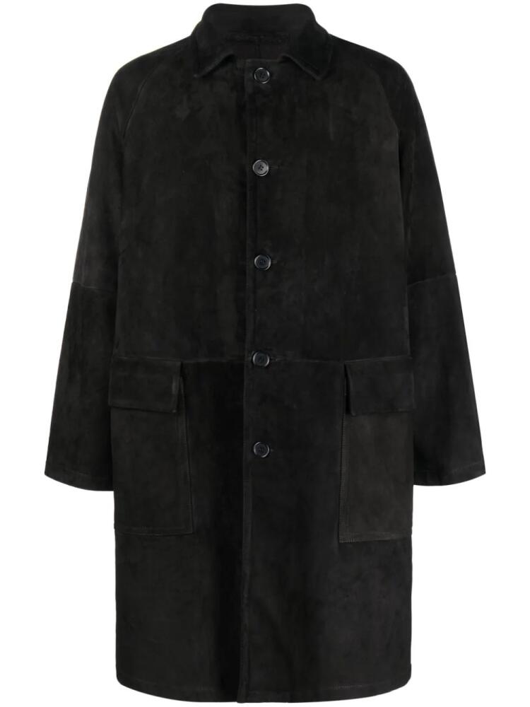 Salvatore Santoro single-breasted suede coat - Black Cover