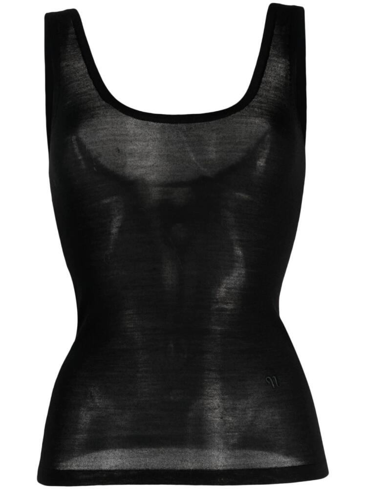 Nanushka fine-knit merino tank top - Black Cover