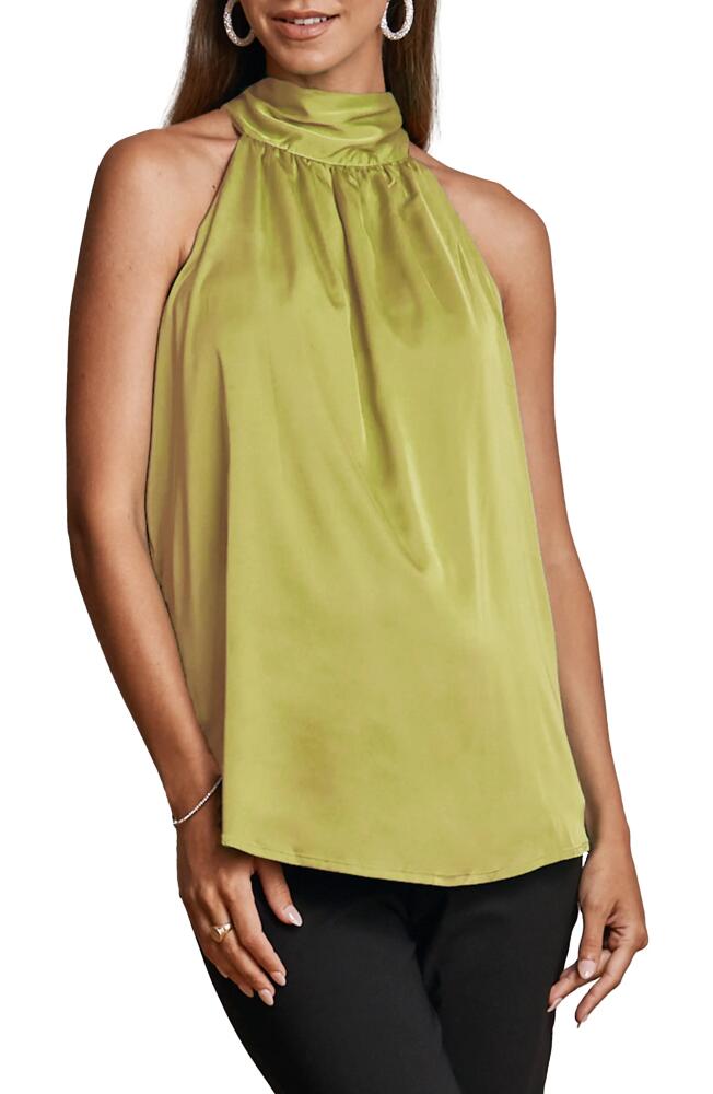 Angel Maternity Halter Maternity Blouse in Lime Cover