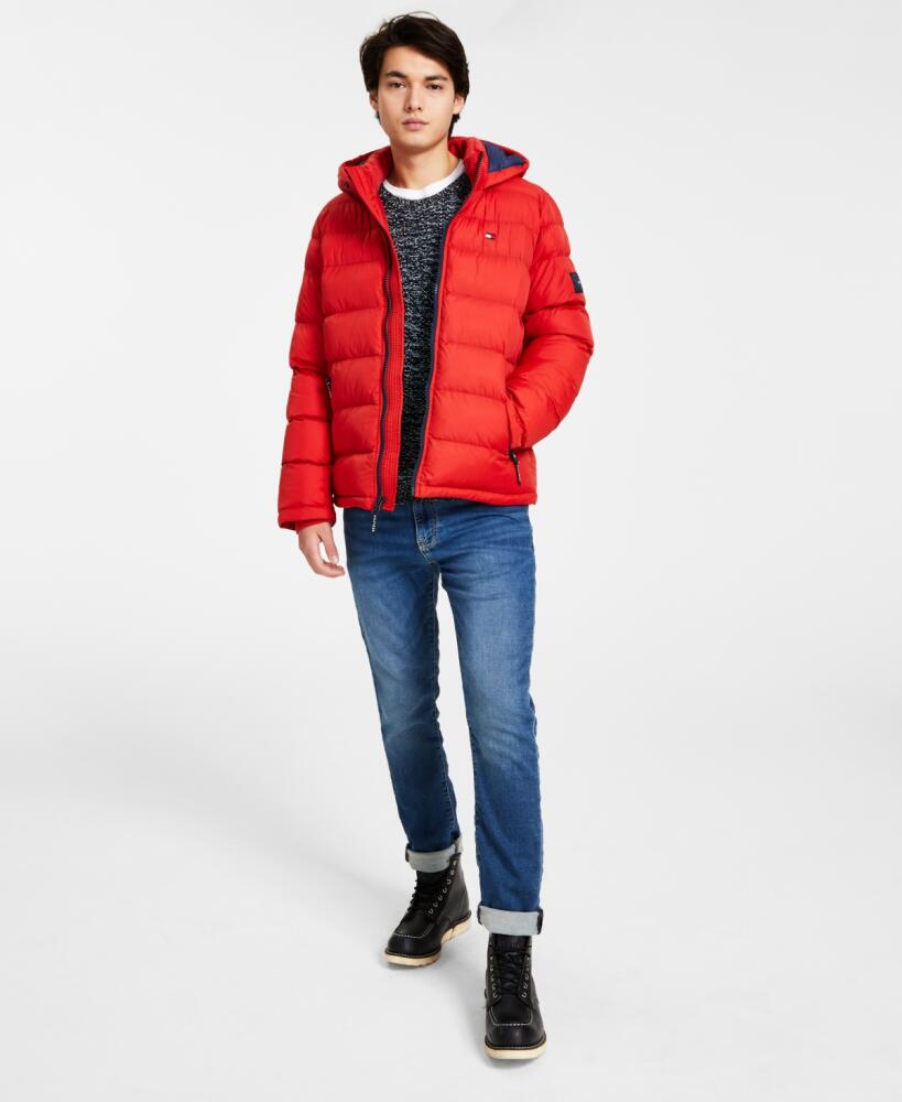 Tommy Hilfiger Men's Quilted Puffer Jacket, Created for Macy's - Orange Cover