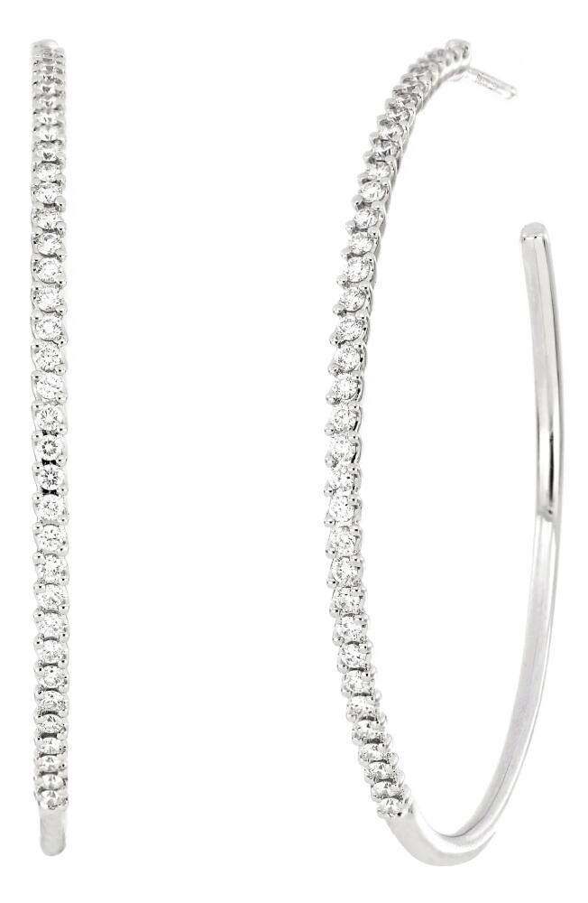 Bony Levy Pavé Diamond Hoop Earrings in White Gold Cover