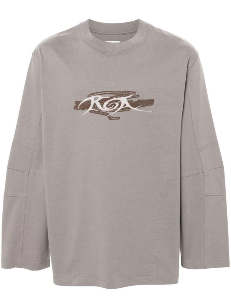 ROA long-sleeve graphic-print T-shirt - Grey Cover