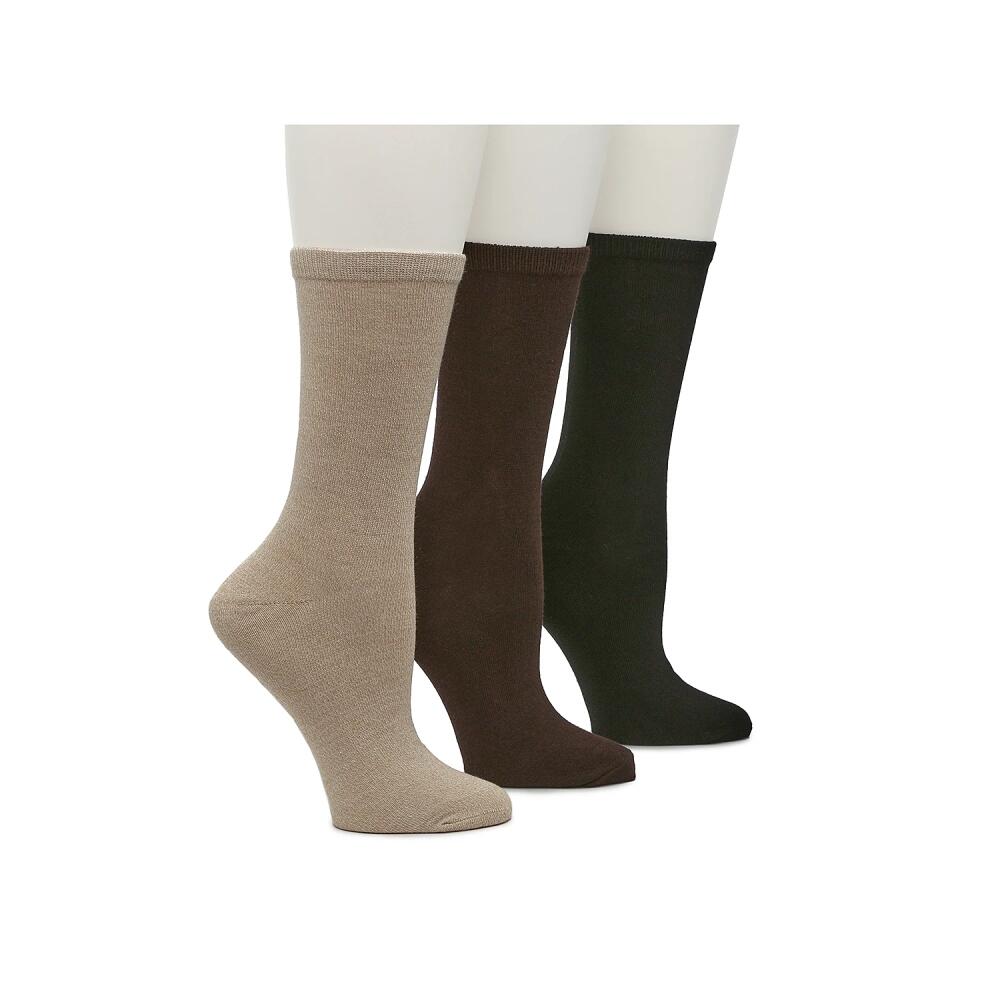 Kelly & Katie Solid Crew Socks 3 Pack | Women's | Dark Brown Cover