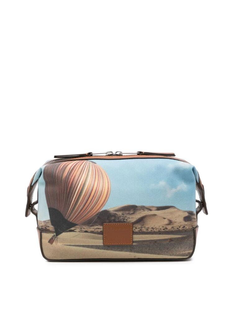 Paul Smith Stripe Balloon-print wash bag - Blue Cover