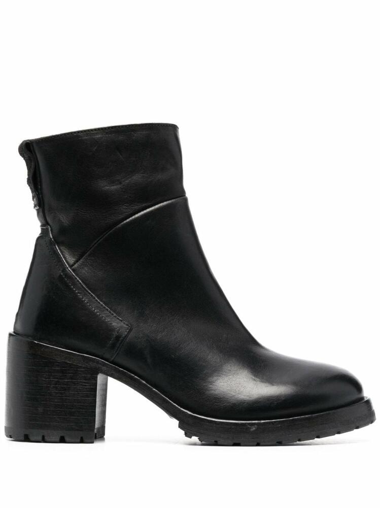 Moma 80mm heeled leather ankle boots - Black Cover