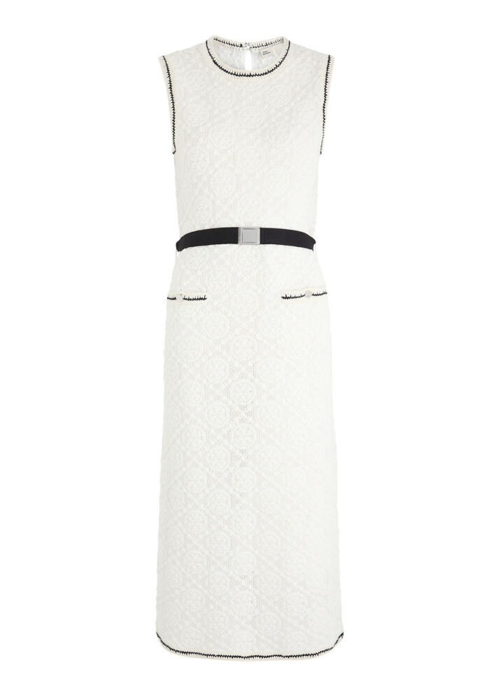 Tory Burch Logo-intarsia Cotton Midi Dress - White Cover