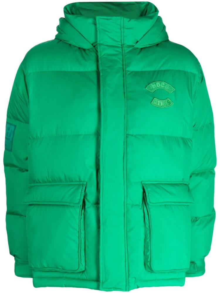 CHOCOOLATE logo-patch padded jacket - Green Cover