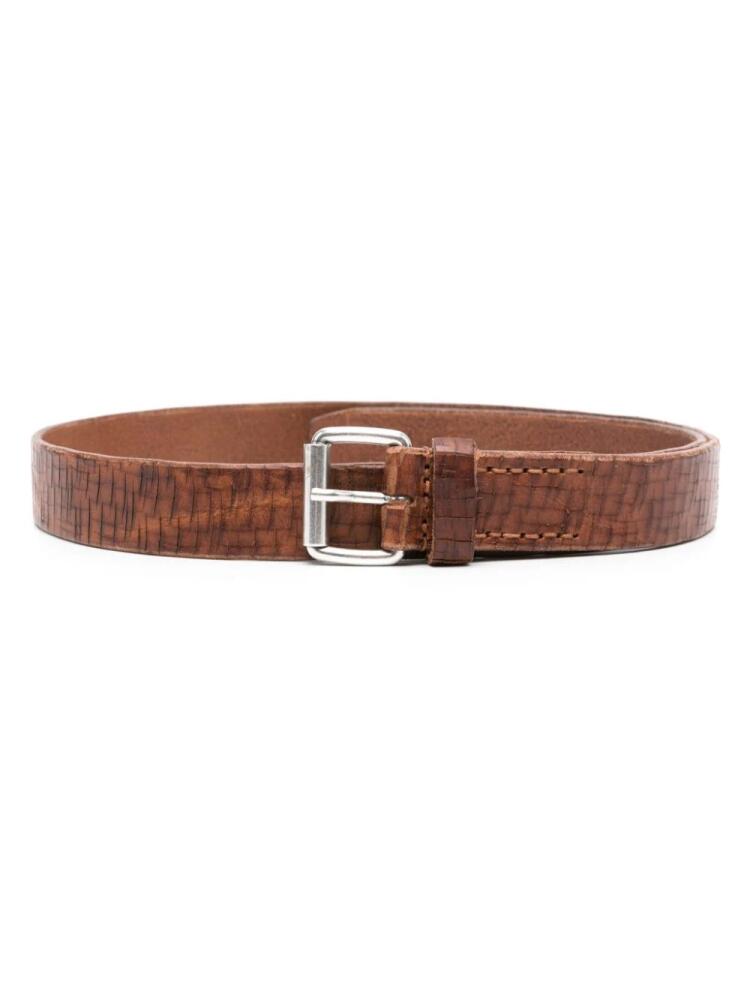 OUR LEGACY textured leather belt - Brown Cover