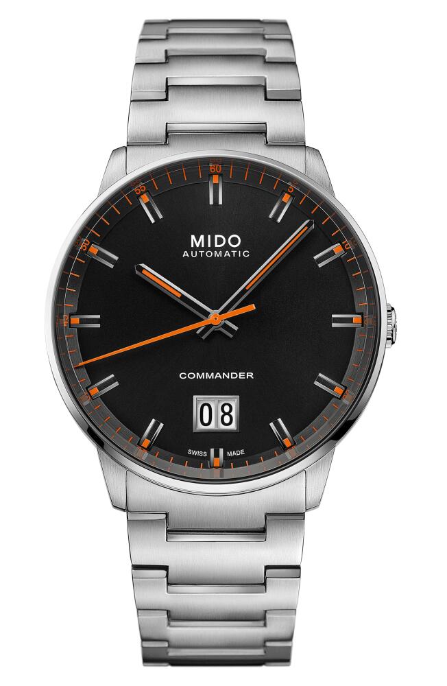 MIDO Commander Big Date Automatic Bracelet Watch, 42mm in Silver Cover