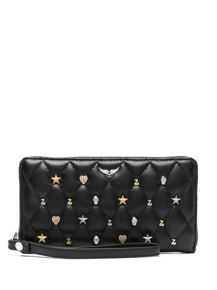 Zadig&Voltaire Compagnon studded leather wallet - Black Cover