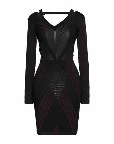 Roberto Cavalli Woman Mini dress Black Viscose, Metal, Polyester Cover