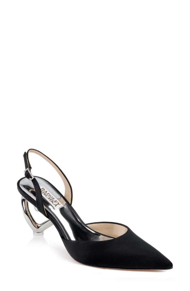 Badgley Mischka Collection Lucille Slingback Pointed Toe Pump in Black Cover