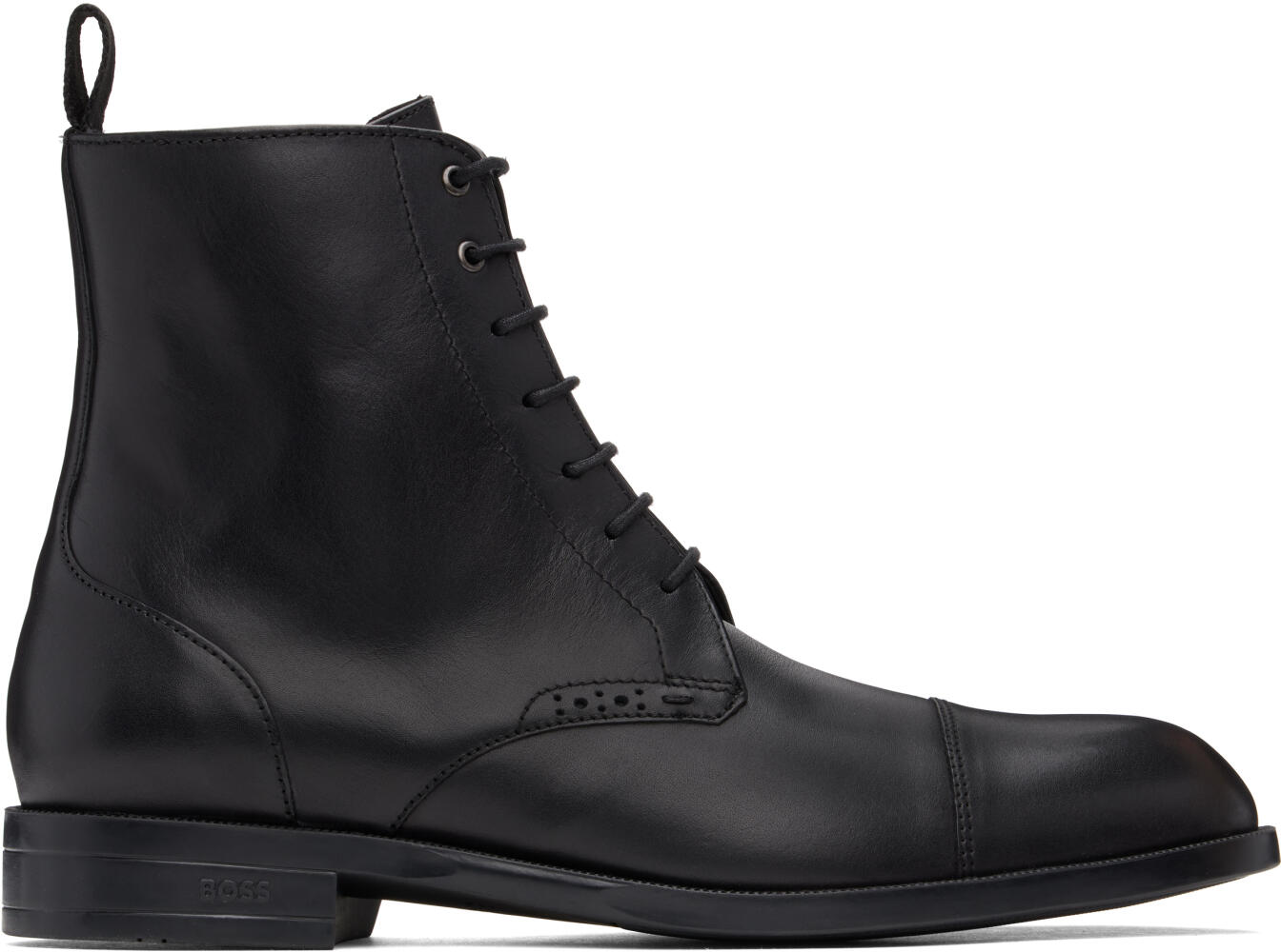 BOSS Black Lace-Up Boots Cover