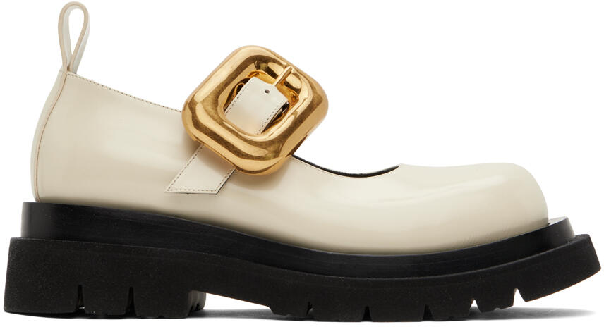 Bottega Veneta Off-White Lug Mary-Jane Loafers Cover