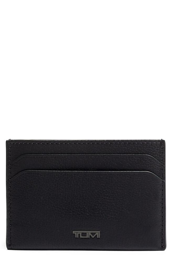 Tumi Leather Money Clip Card Case in Black Texture Cover