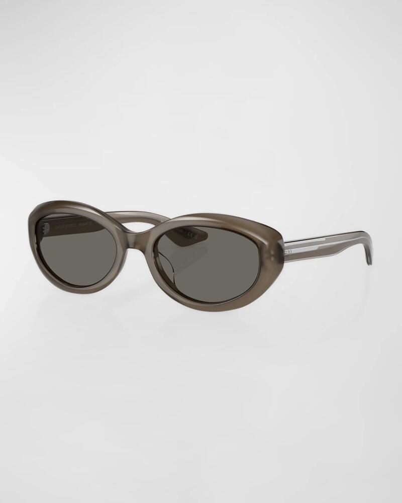 KHAITE x Oliver Peoples Monochrome Acetate Oval Sunglasses Cover