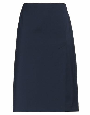 Sportmax Woman Midi skirt Navy blue Virgin Wool Cover