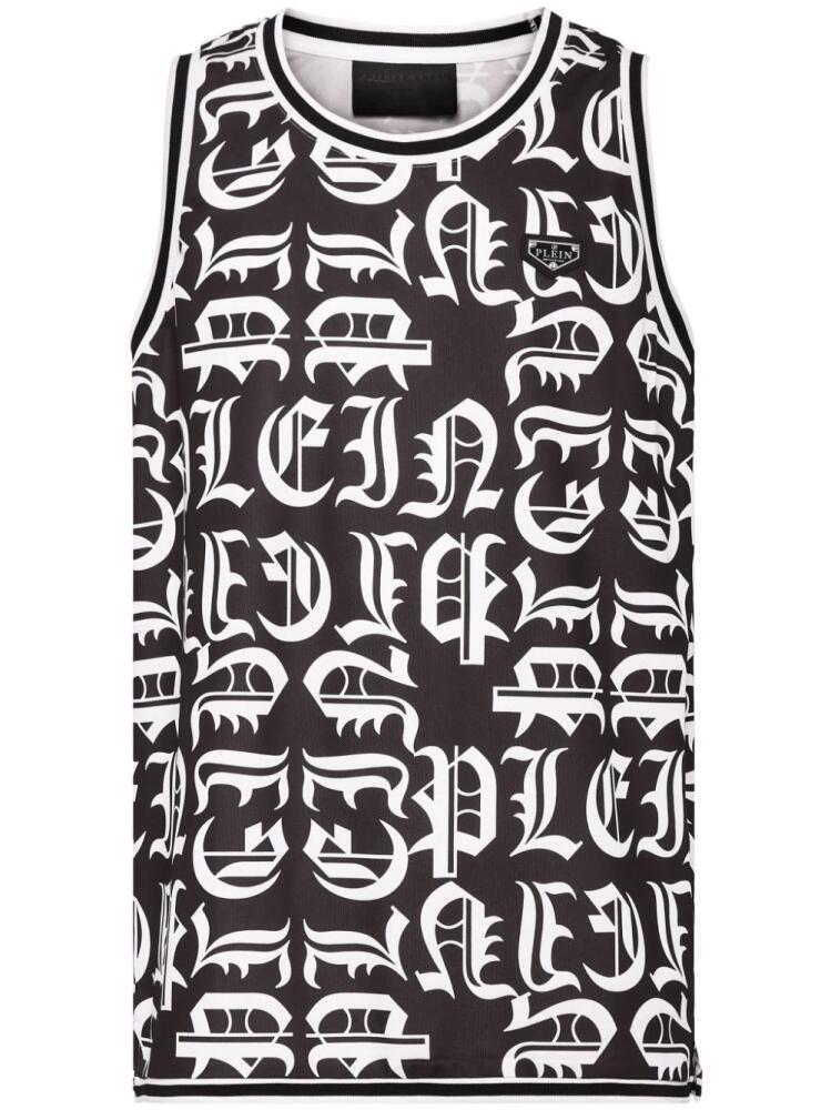 Philipp Plein Gothic Plein jersey tank top - Black Cover