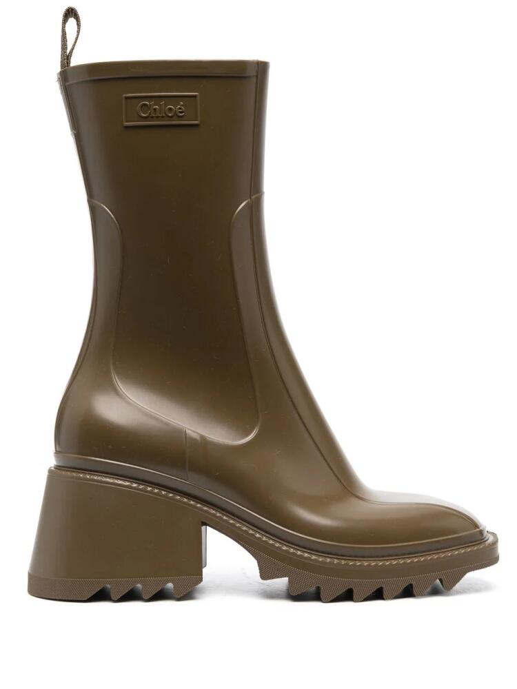 Chloé Betty 75mm rain boots - Green Cover