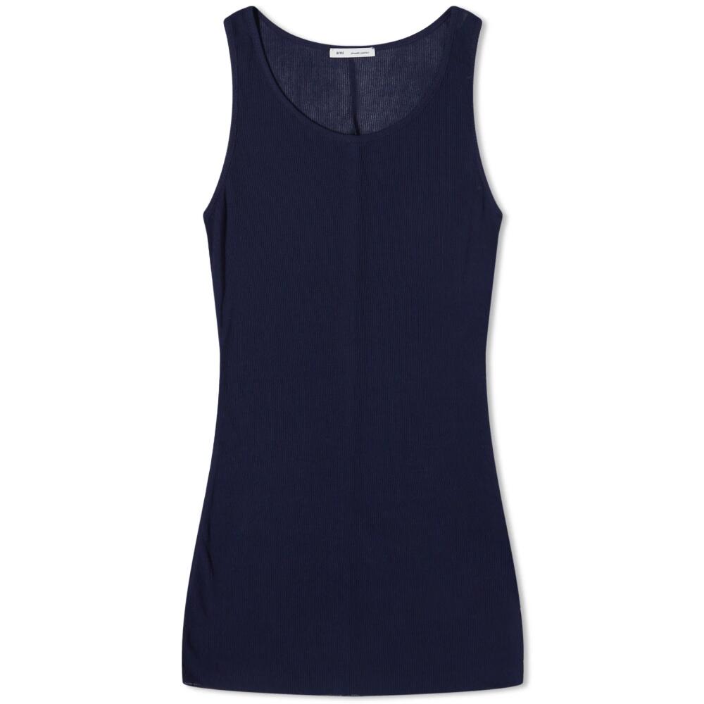 AMI Paris Women's AMI Long Tank Top in Navy Cover