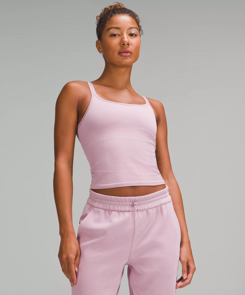 lululemon Ebb To Street Scoop-Neck Cropped Tank Top Light Support, B/C Cup Cover