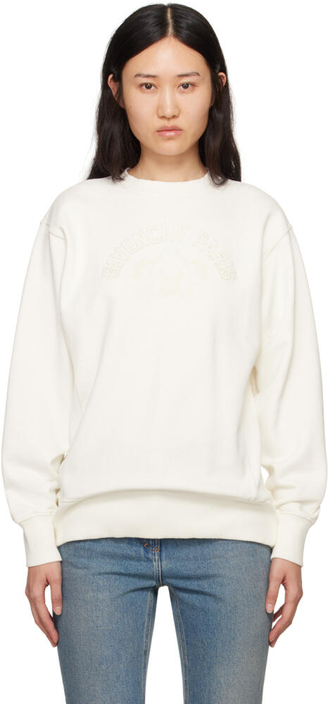 Givenchy Off-White Embroidered Sweatshirt Cover