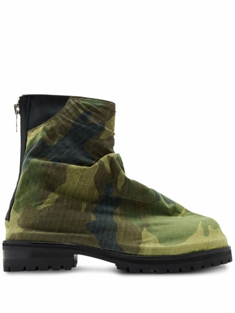 424 Marathon camouflage-print boots - Green Cover