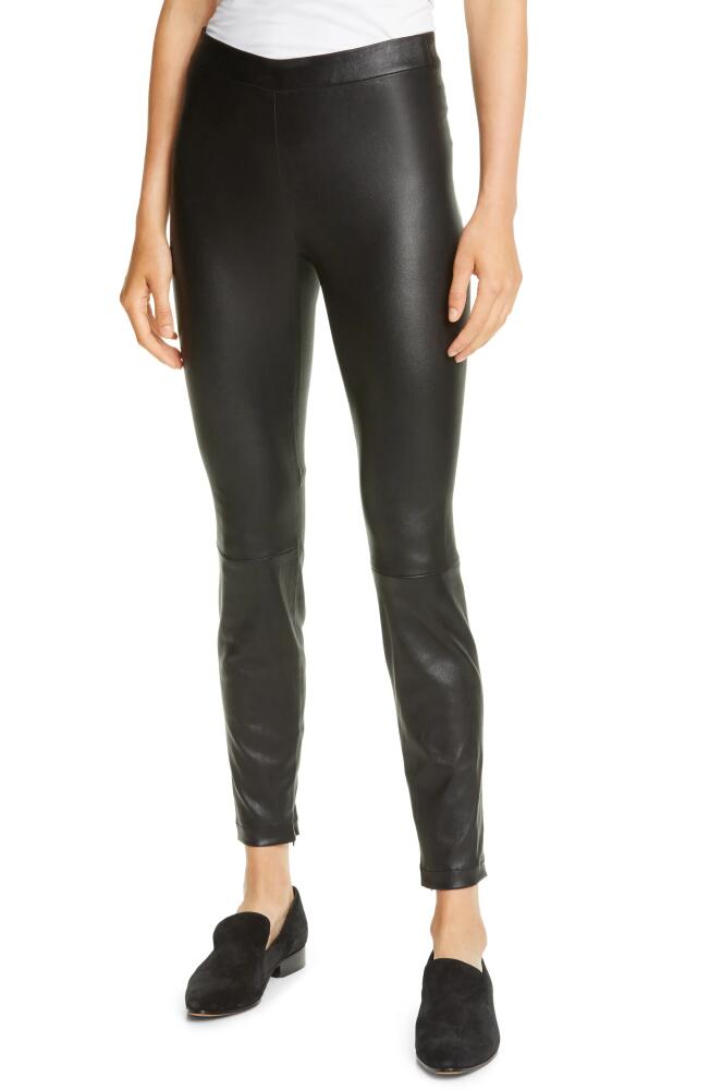 Vince Leather Zip Leggings in Black Cover