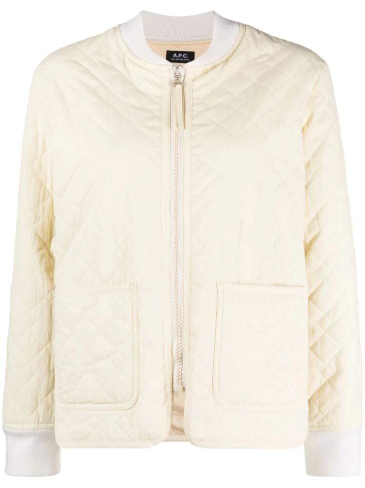 A.P.C. Elea quilted jacket - Neutrals Cover