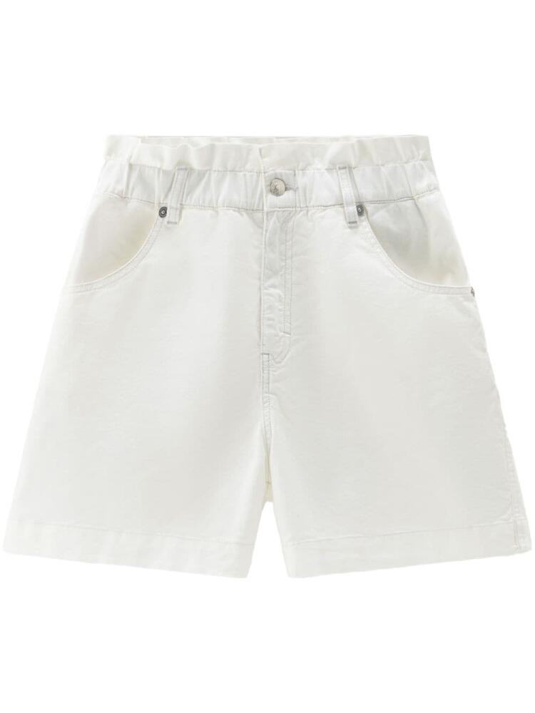 Woolrich rivet-detail elasticated-waist shorts - White Cover