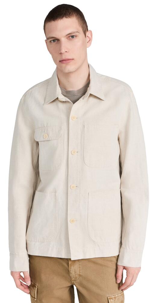 Alex Mill Work Jacket In Linen Canvas Natural Cover