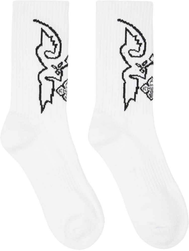 Rhude White Western Socks Cover