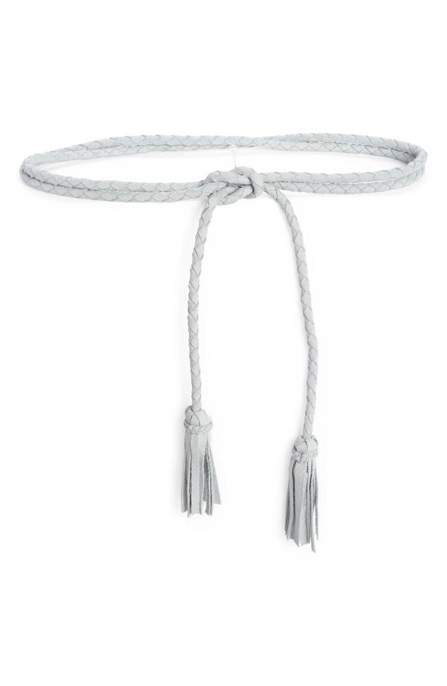 Ada Fringe Soga Leather Belt in Grey Python Cover