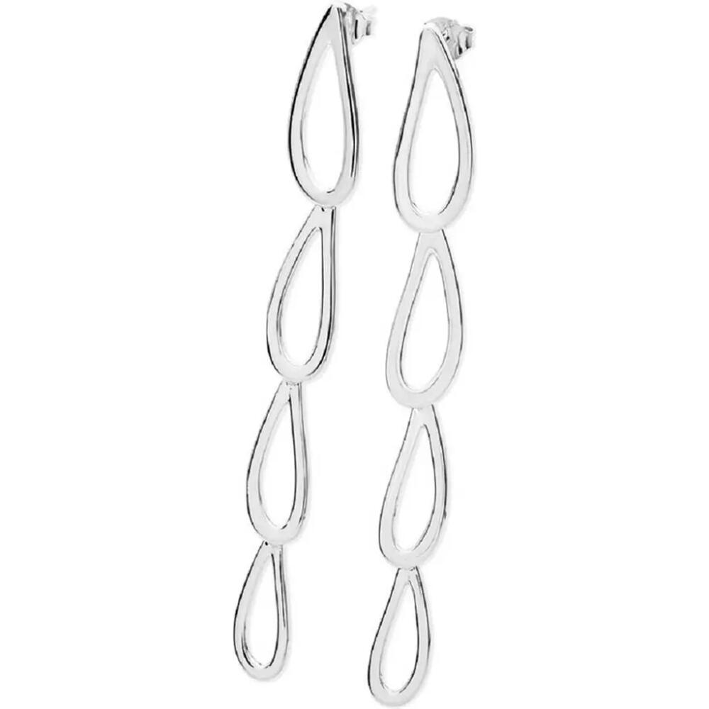 Lucy Quartermaine Large Petal Drop Earrings in Sterling Silver Cover