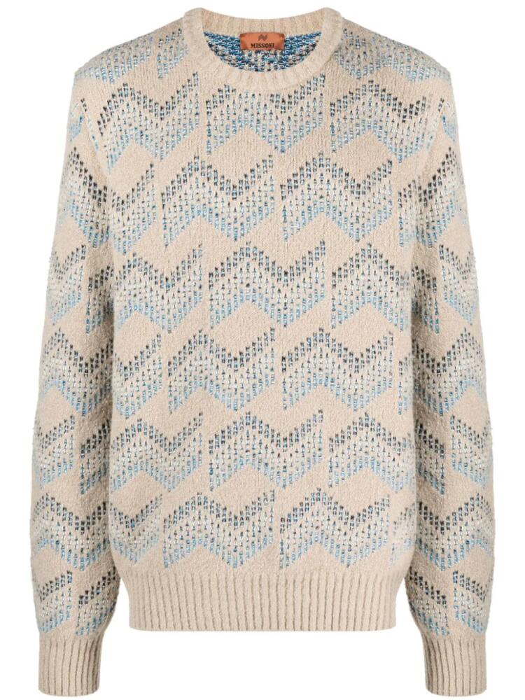 Missoni zigzag-jacquard jumper - Neutrals Cover