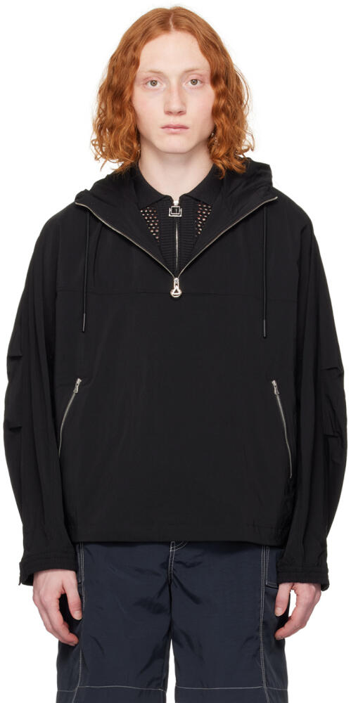 Solid Homme Black Half-Zip Jacket Cover