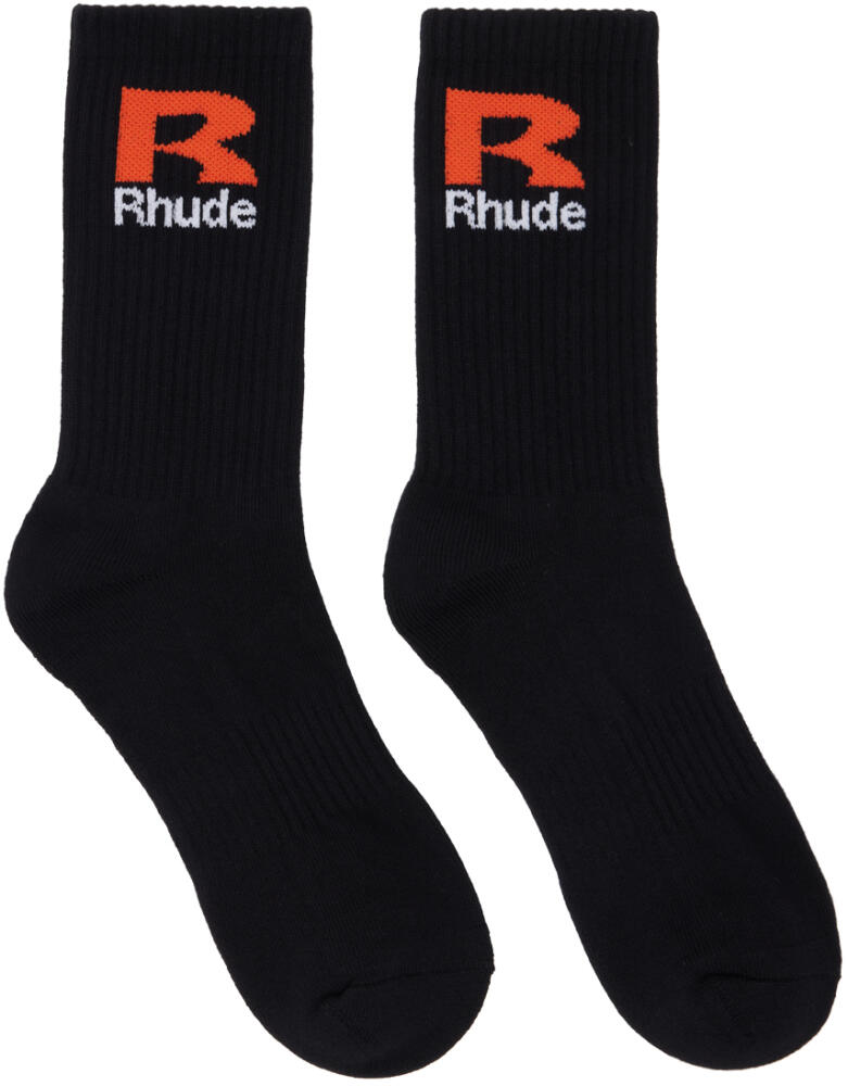 Rhude Black R Socks Cover