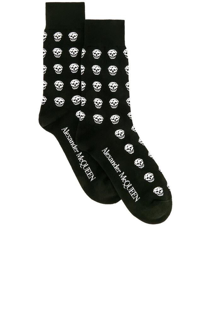 Alexander McQueen Skull Short Sock in Black Cover