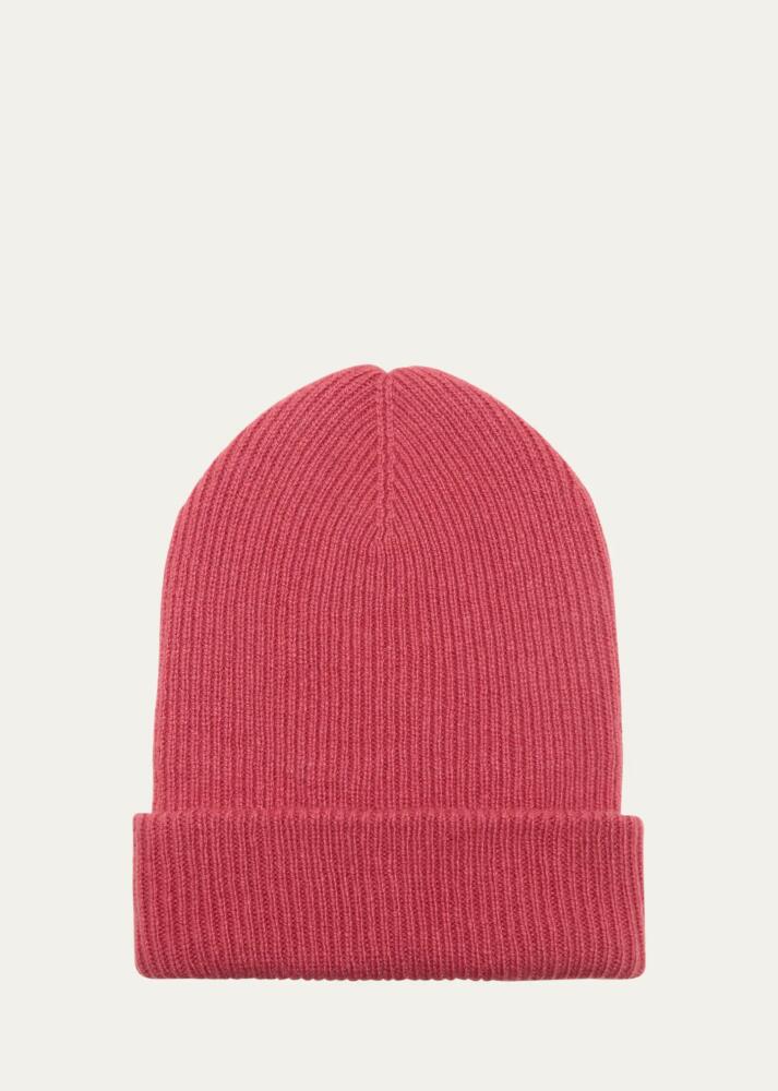 The Elder Statesman Men's Cashmere Rib-Knit Beanie Hat Cover