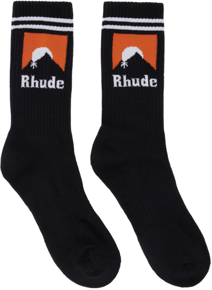 Rhude Black Moonlight Socks Cover