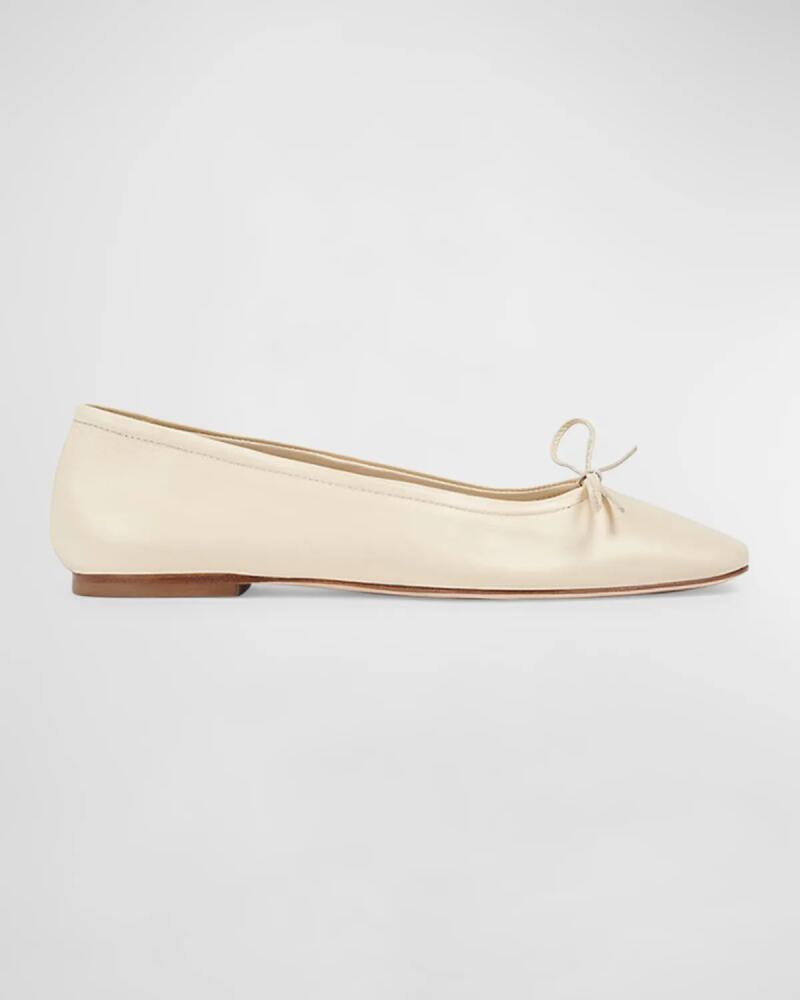 Aeyde Delfina Leather Bow Ballerina Flats Cover