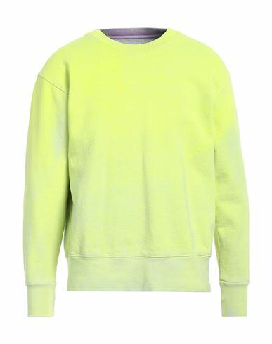 Notsonormal Man Sweatshirt Acid green Cotton Cover