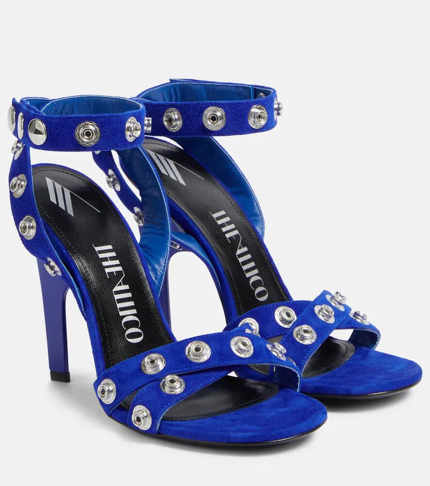 The Attico Cosmo 105 studded suede sandals Cover