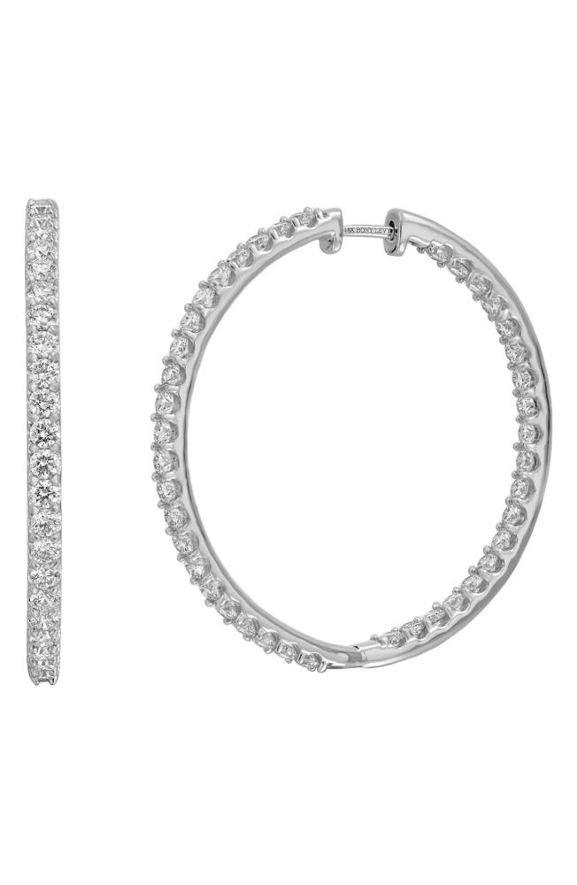 Bony Levy Audrey Diamond Inside Out Hoop Earrings in 18K White Gold Cover