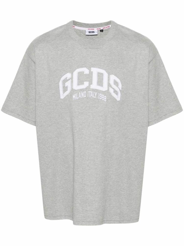 GCDS logo-patch cotton T-shirt - Grey Cover