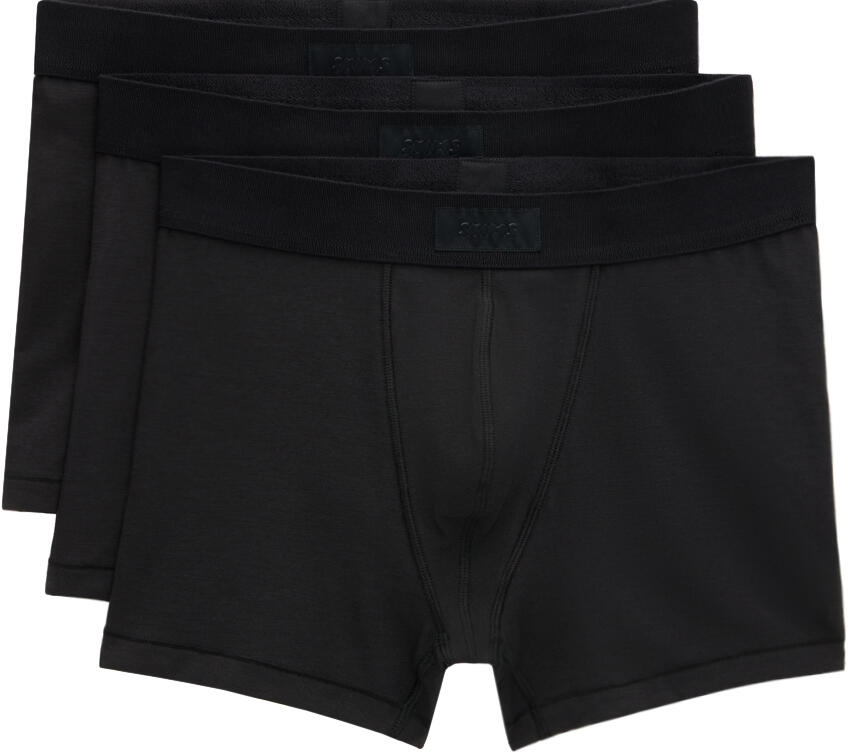 SKIMS Three-Pack Black SKIMS Cotton 3 Boxer Briefs Cover