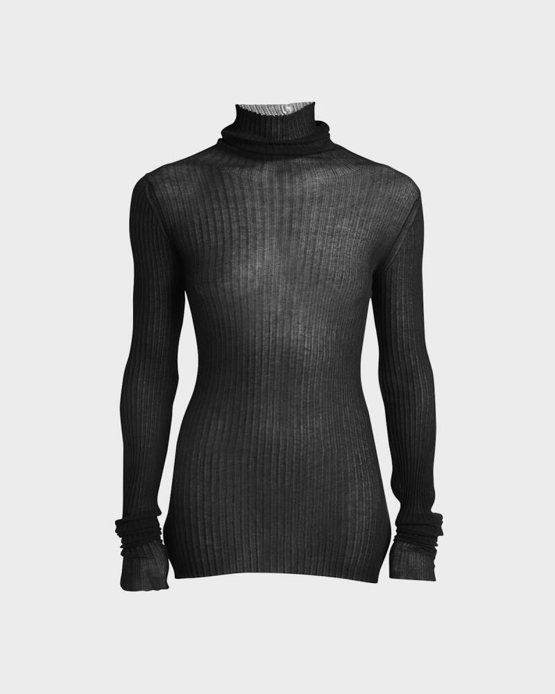 Quira Turtleneck Open-Back Cutout Sweater Cover